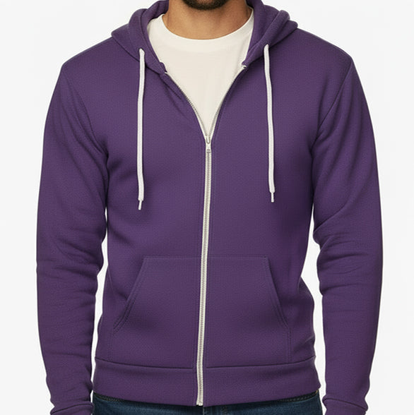 Varsity Purple Full Zip Hoodie