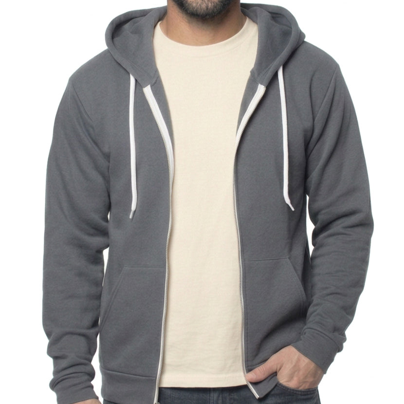 The "Starter" Full Zip 50/50 Hoodie in Storm Gray