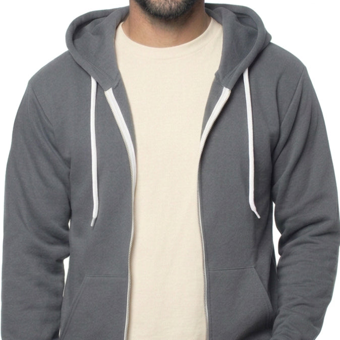 The "Starter" Full Zip 50/50 Hoodie in Storm Gray