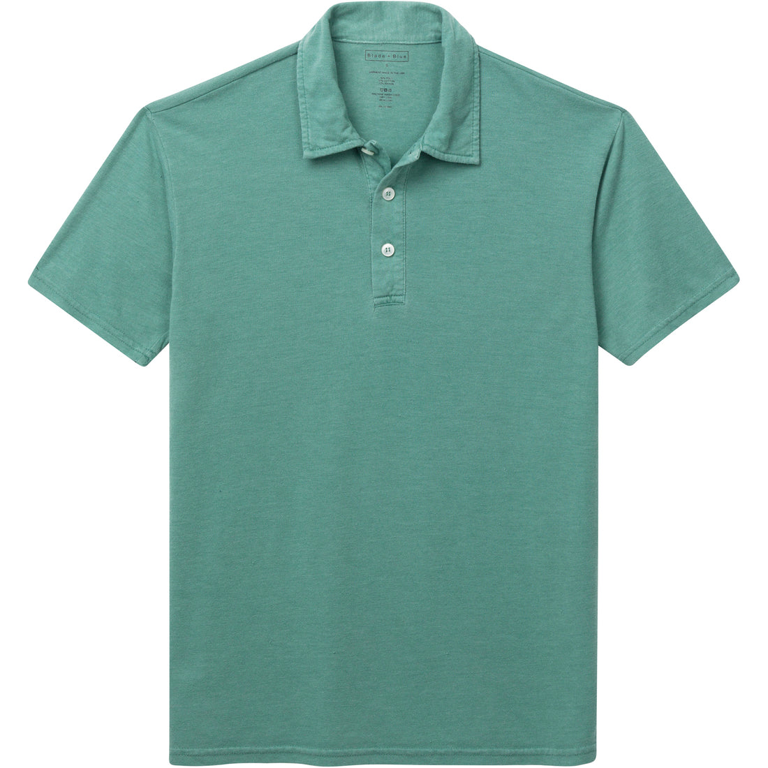 Jersey Polo Shirt in Tri-Blend Sprucestone Green - Made in USA