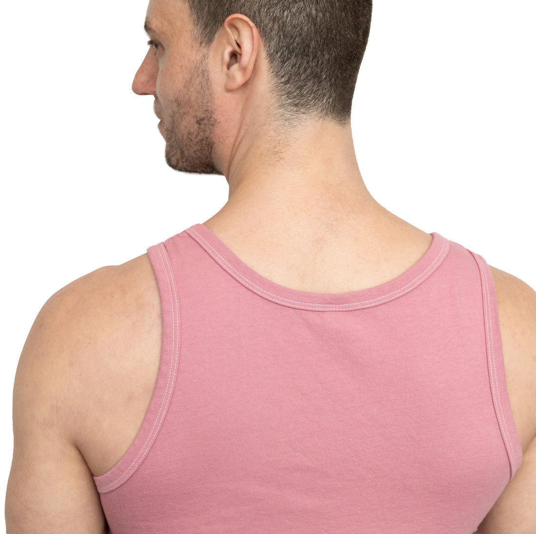 The "Bruiser" Cotton Tank Top in Spring Pink (L & XL)