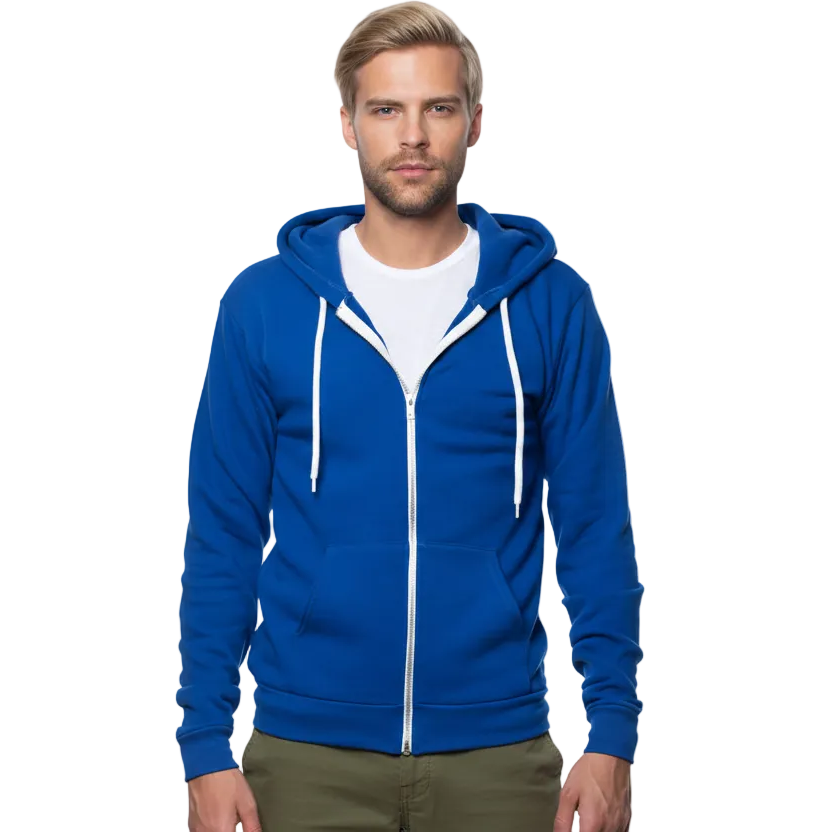 The "Starter" Full Zip 50/50 Hoodie in Cobalt Blue