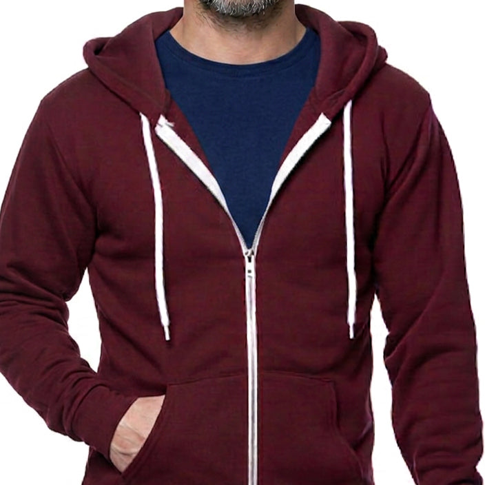 The "Starter" Full Zip 50/50 Hoodie in Wine
