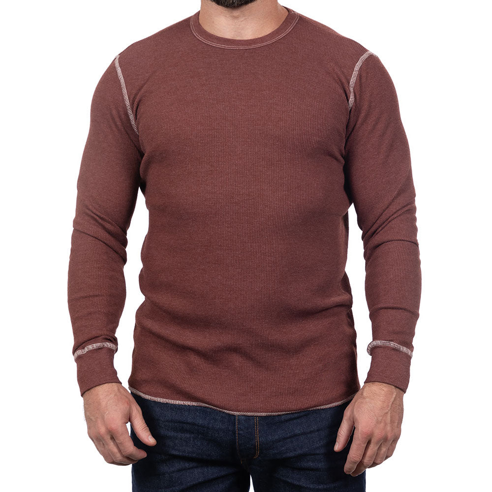 Copper Rust Long Sleeve Baby Thermal Tee - Made in USA