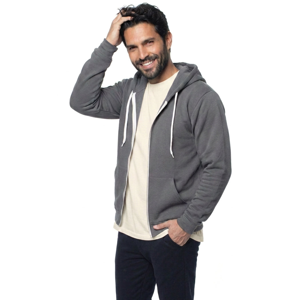 The "Starter" Full Zip 50/50 Hoodie in Storm Gray