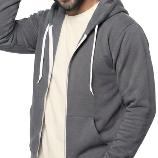 The "Starter" Full Zip 50/50 Hoodie in Storm Gray