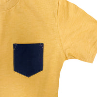 Amber Heather with Denim Pocket Tee