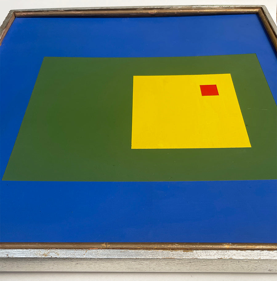 Vintage Mid Century Modernist Color Field Painting – Blade + Blue