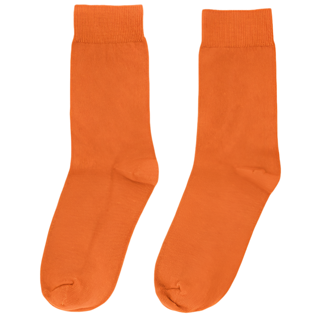 Florida Orange Cotton Short Calf-Sock