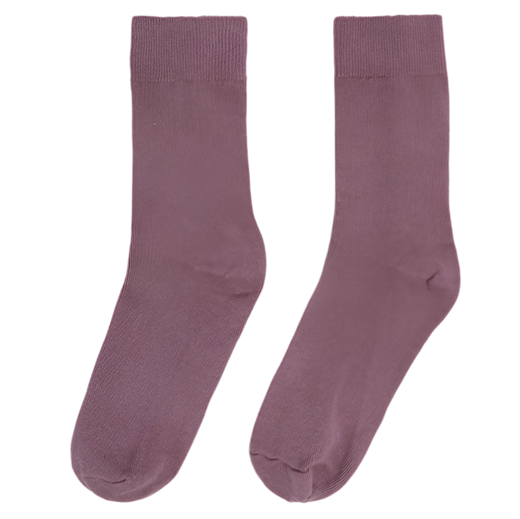 Pale Purple Cotton Short Calf-Sock