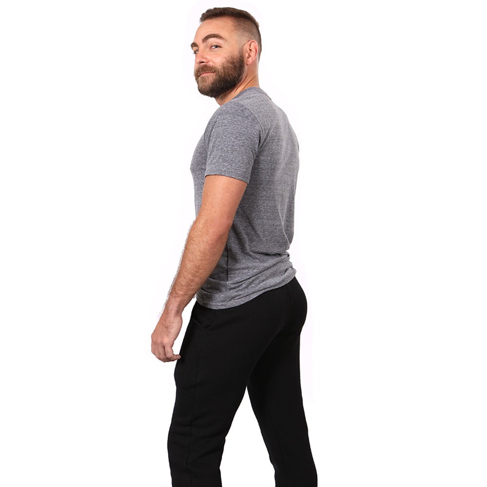 Solid Black Hugger Jogger Sweatpants