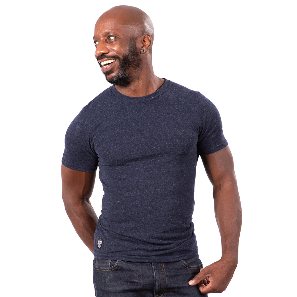 Blue Marled Tri Blend T-Shirt