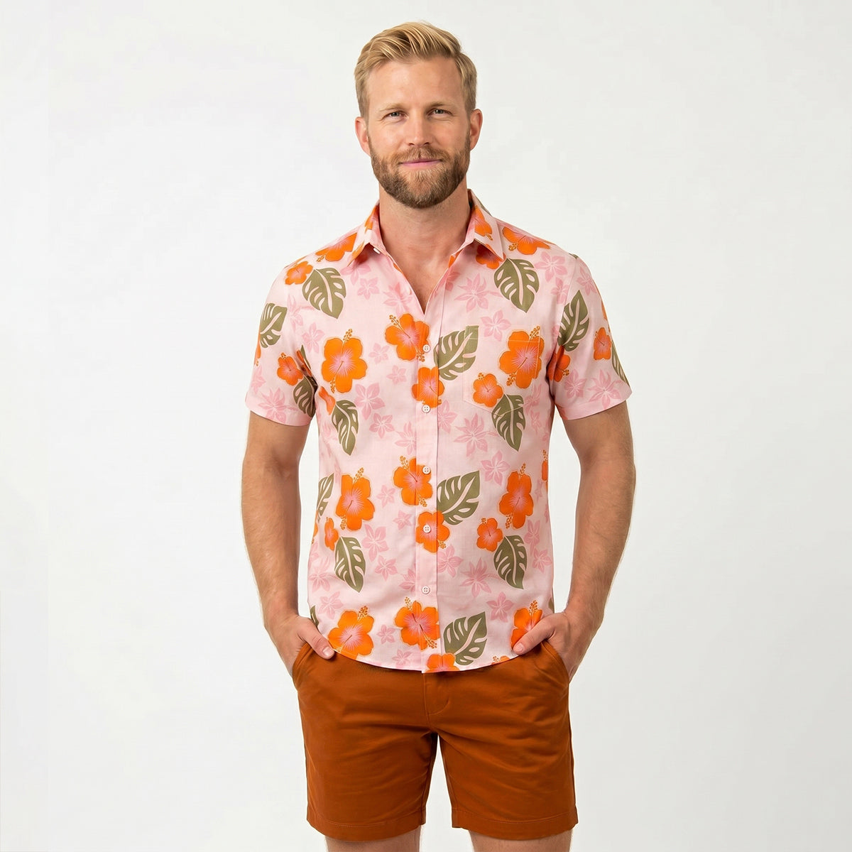PHILLY Short Sleeve Shirt in Tropical Floral Print