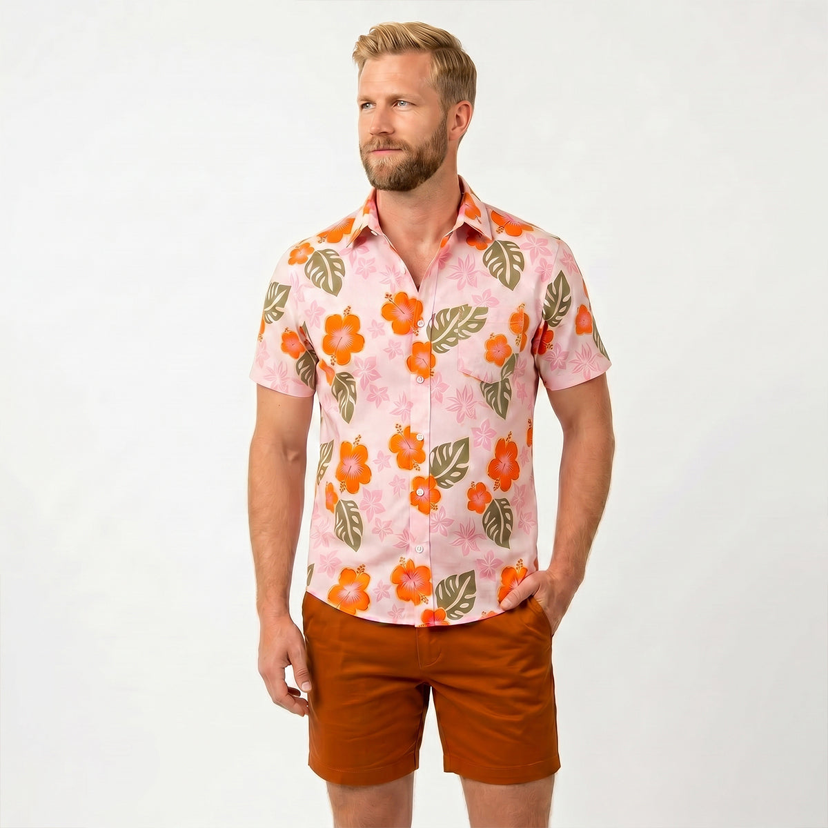PHILLY Short Sleeve Shirt in Tropical Floral Print