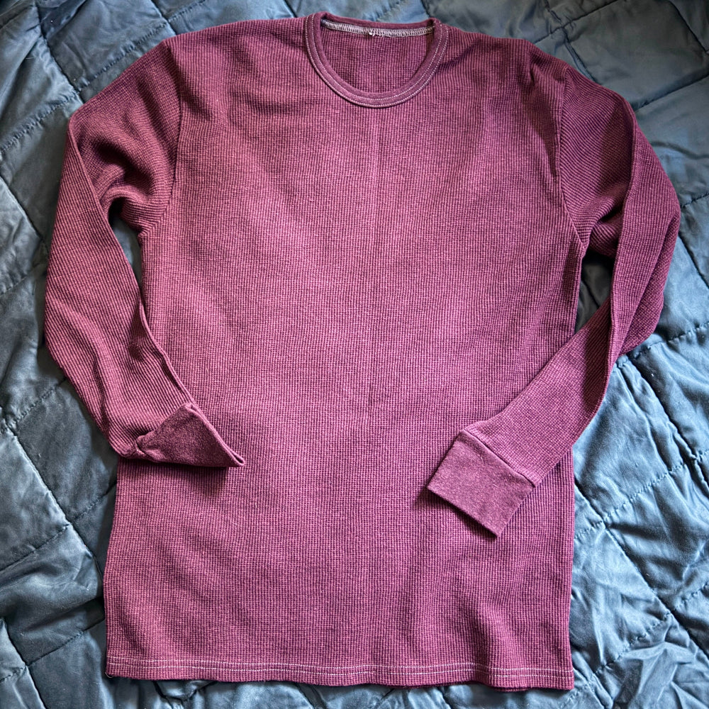 Sample Sale P2 : Burgundy Waffle Stitch Crewneck Size LARGE