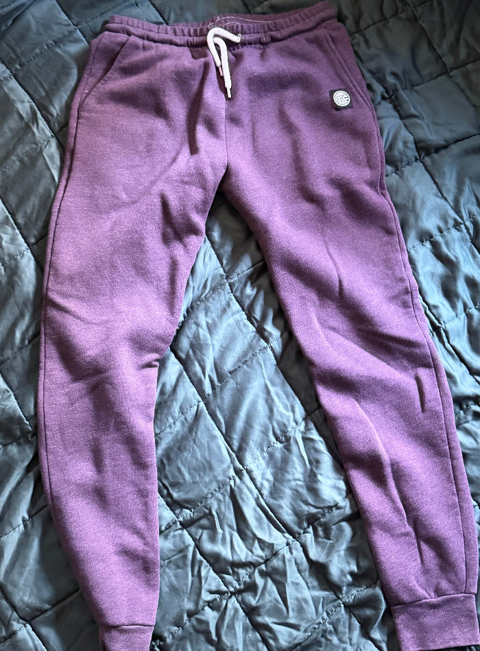Sample Sale P5 : Purple Heather Tri-Blend Hugger Jogger:  Size LARGE