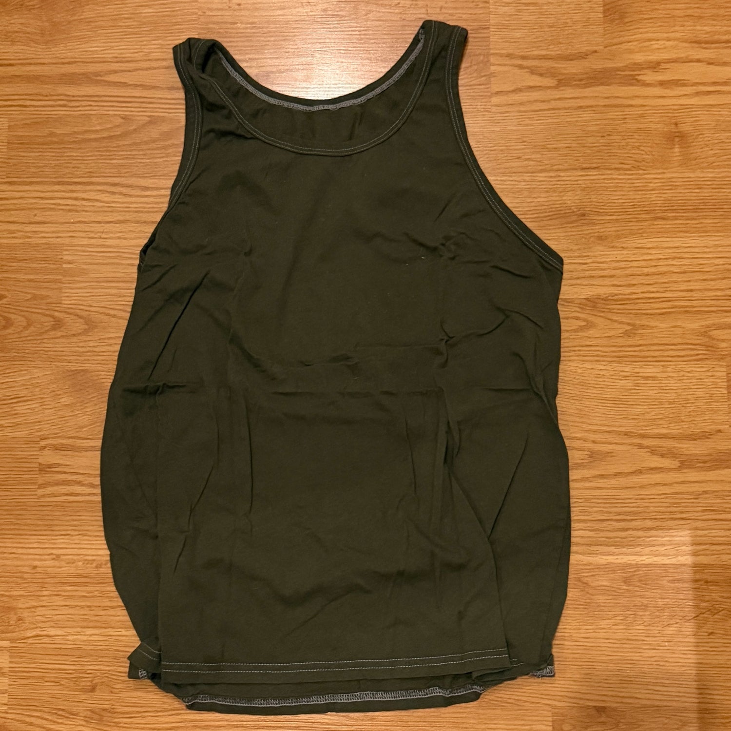 Sample Sale EPS24 : Olive Bruiser Cotton Tank Top: Size SMALL