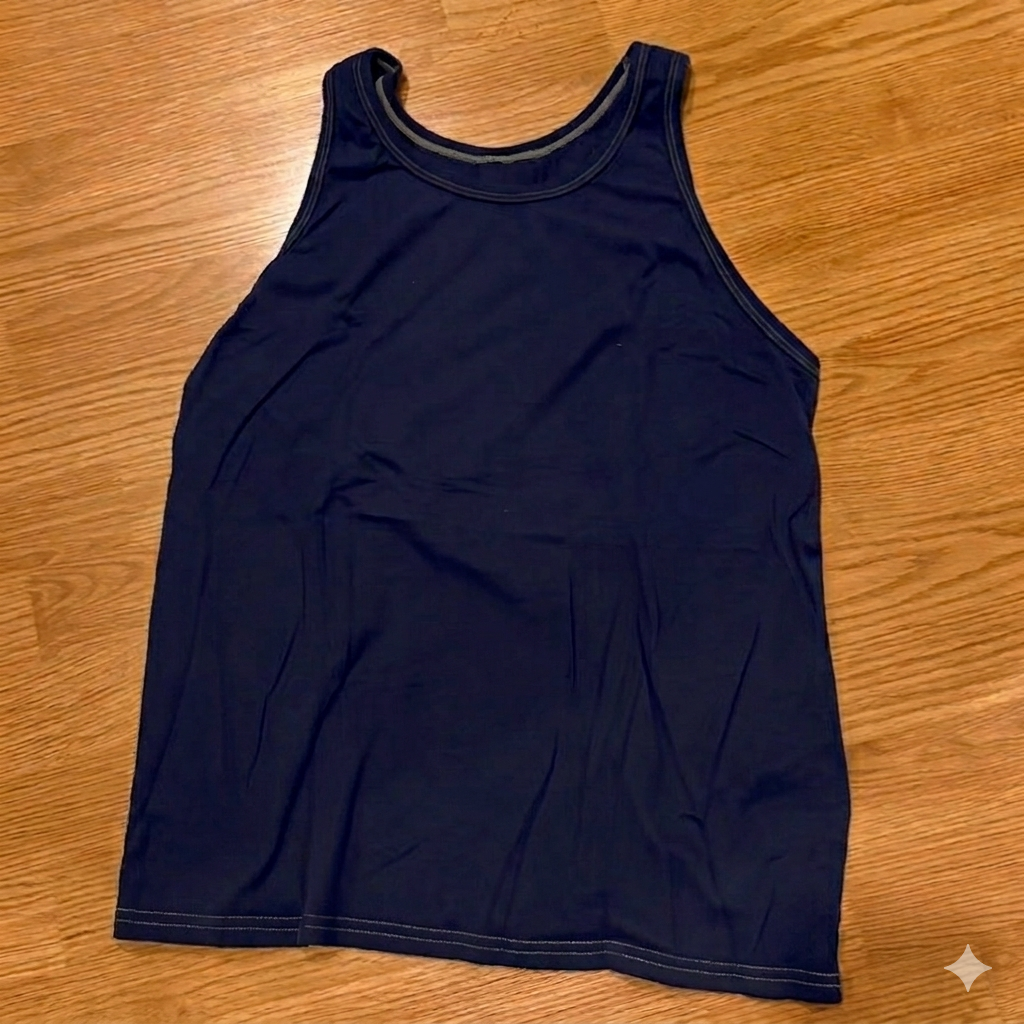 Sample Sale EPS25 : Navy Bruiser Cotton Tank Top: Size LARGE