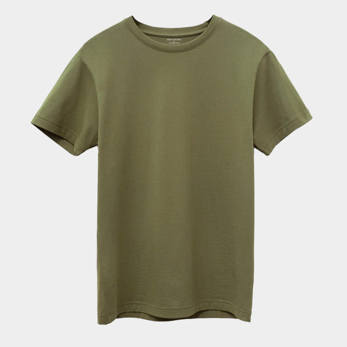 American Grown Supima 100% Cotton Tee in Green Olive