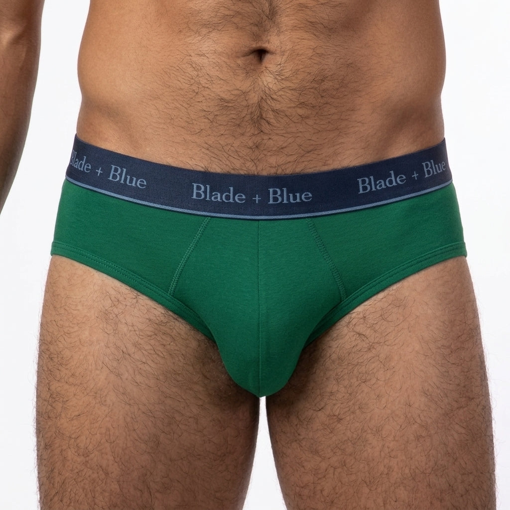Irish Green Active Mesh Low Rise Brief Underwear - Made In USA