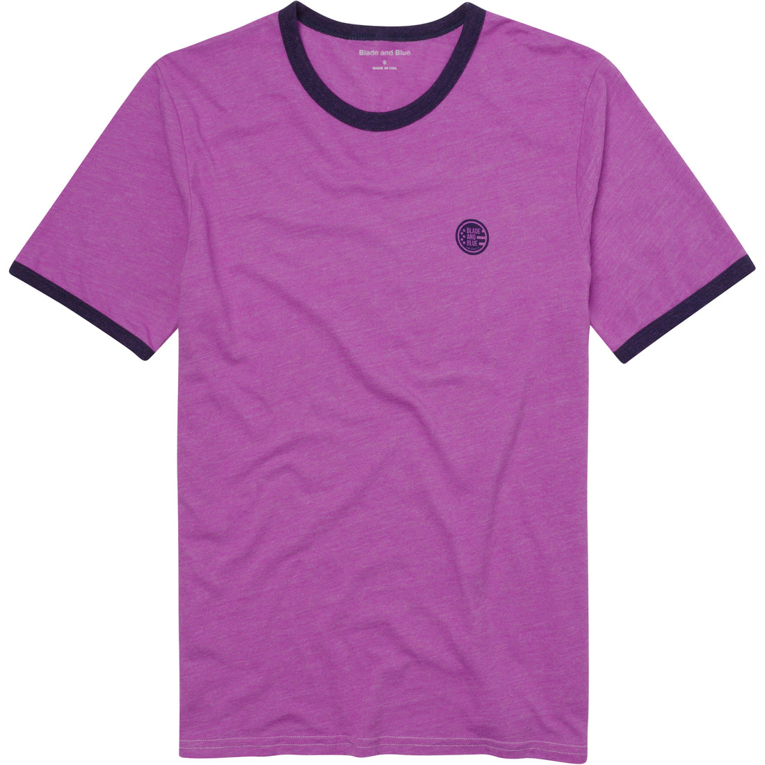 Luscious Purple Tri-Blend Varsity Ringer T-Shirt - Made In USA