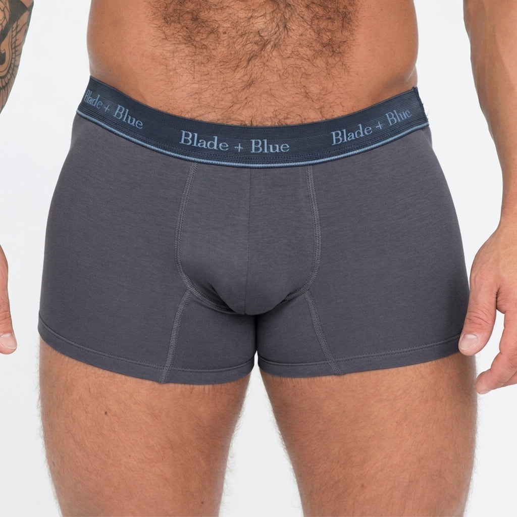 Gray Blue Trunk Underwear - Made In USA