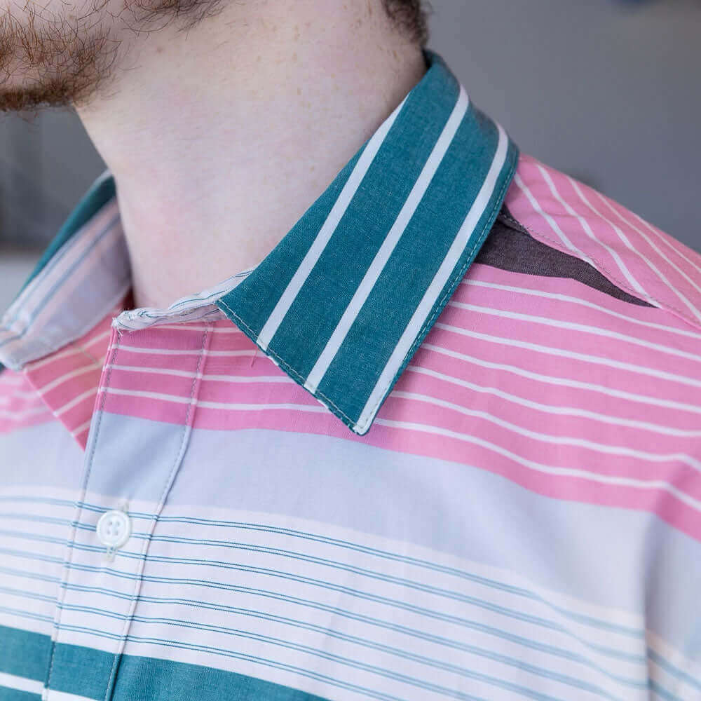 AUSTIN Short Sleeve Shirt in MultiColor Stripe