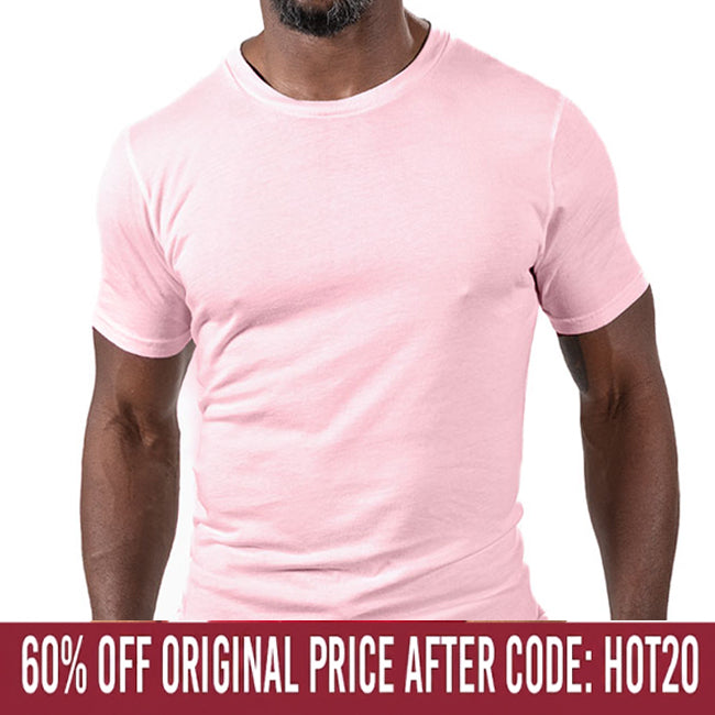 "Kicker" : Classic Pink Cotton T-Shirt (SIZE S)