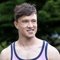 Pink Tri-Blend Varsity Tank Top - Made In USA
