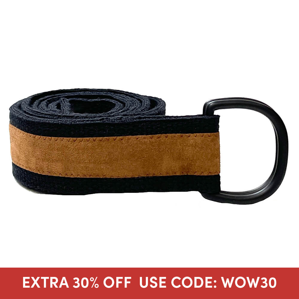 Faux Suede Colorblock Belt - Made In USA by One Magnificent Beast