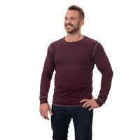 Deep Plum Long Sleeve Baby Thermal Tee - Made In USA