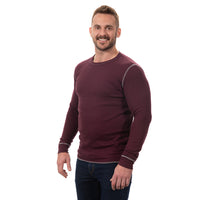 Deep Plum Long Sleeve Baby Thermal Tee - Made In USA