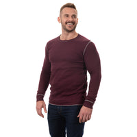 Deep Plum Long Sleeve Baby Thermal Tee - Made In USA