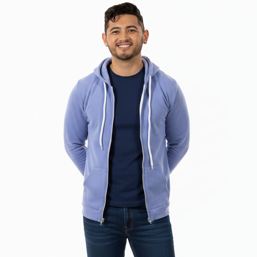 The "Starter" Full Zip 50/50 Hoodie in Soft Lavender