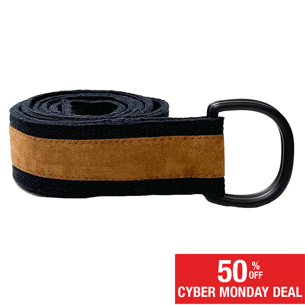 Faux Suede Colorblock Belt - Made In USA by One Magnificent Beast