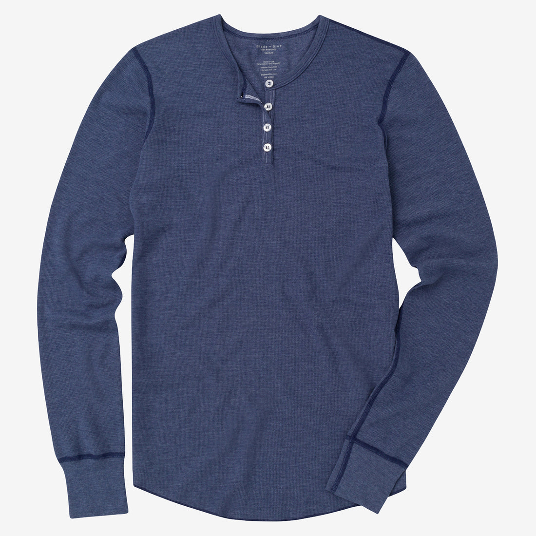 Baby Thermal Long Sleeve Thermal In Stone Blue Heather - Made In USA