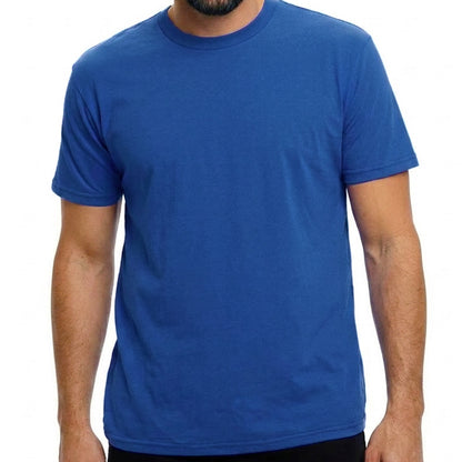 "Fielder": True Blue Cotton Crew T-Shirt