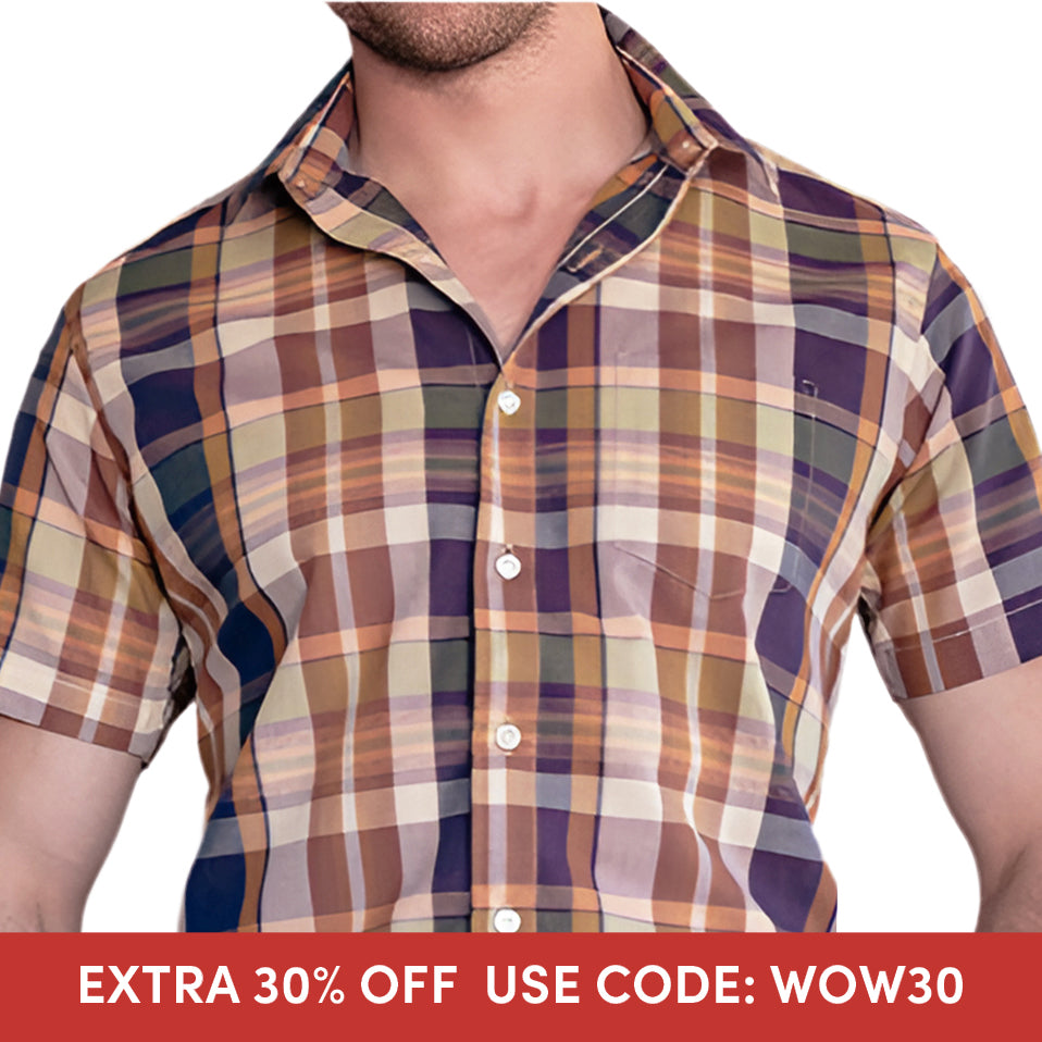 DANTE Short Sleeve Shirt in Madras Plaid