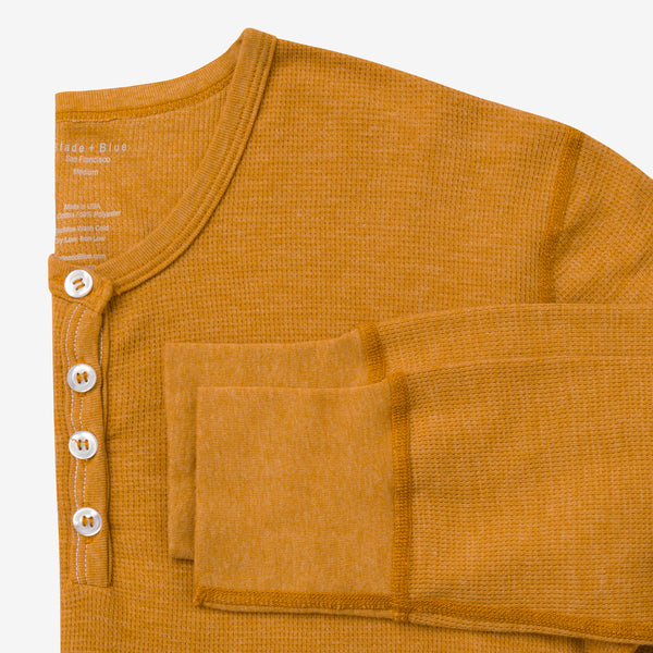 【未使用 】AMERICANA THERMAL BACK HENLEY NECK T457 - Poly-Cotton Thermal Long Sleeve Henley – Los Angeles Apparel