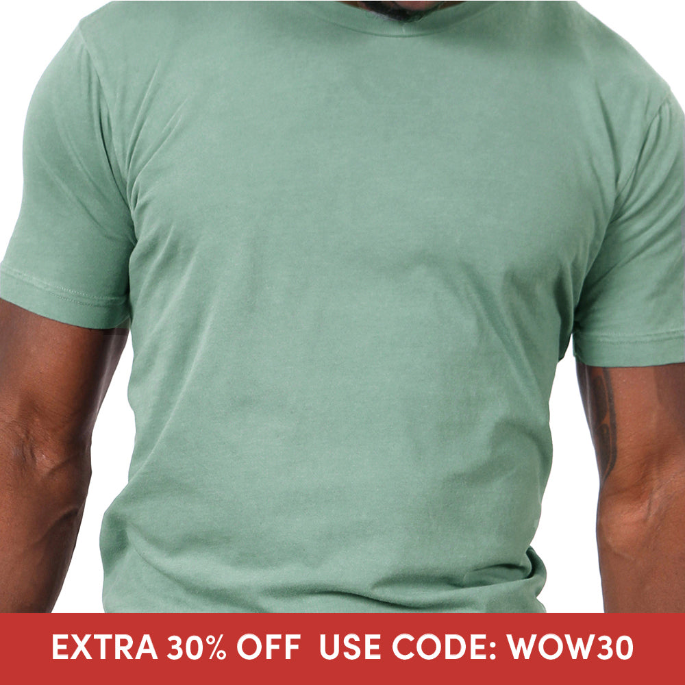 Fresh Green Pigment Dyed Cotton Classic Short Sleeve Tee - Made In USA