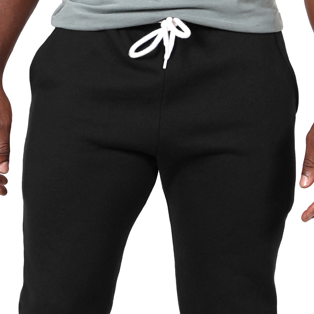 Solid Black Hugger Jogger Sweatpants