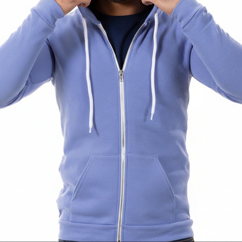 The "Starter" Full Zip 50/50 Hoodie in Soft Lavender