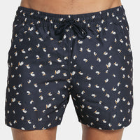 40% OFF THIS WEEKEND: Navy Blue Pelican Print 5" Inseam Swim Trunk