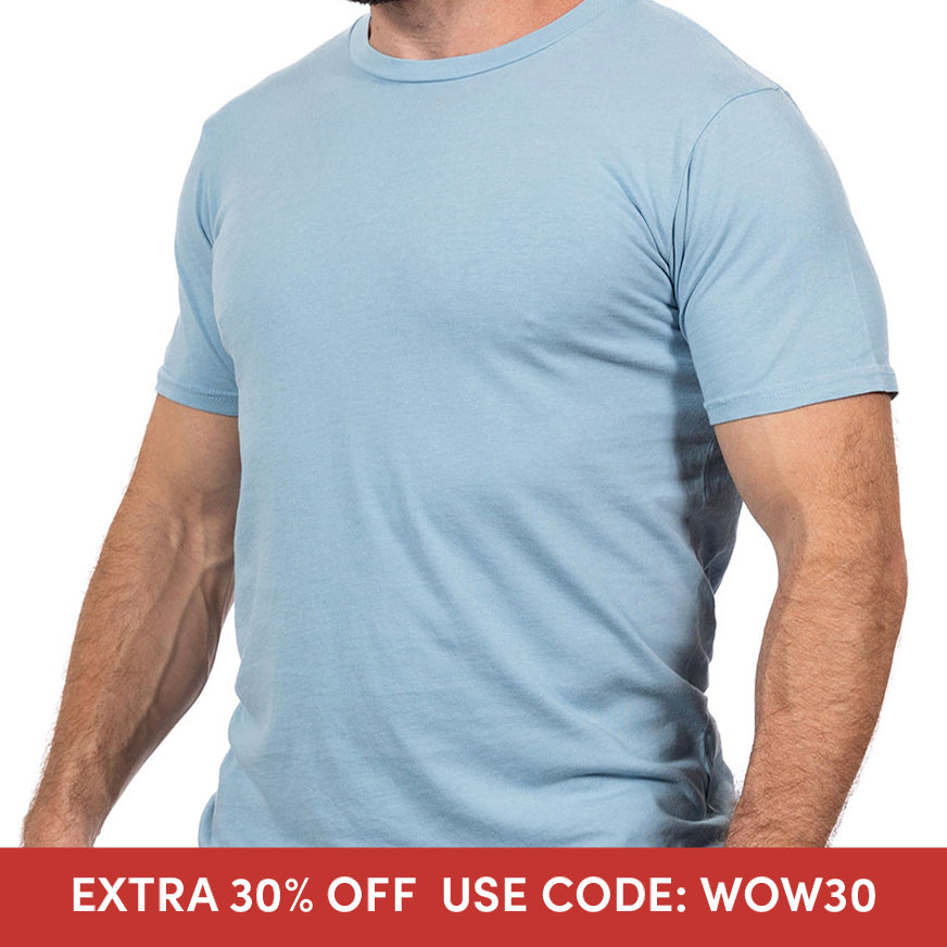 Mineral Blue Pigment Dyed Cotton Classic Short Sleeve Tee - Made In USA