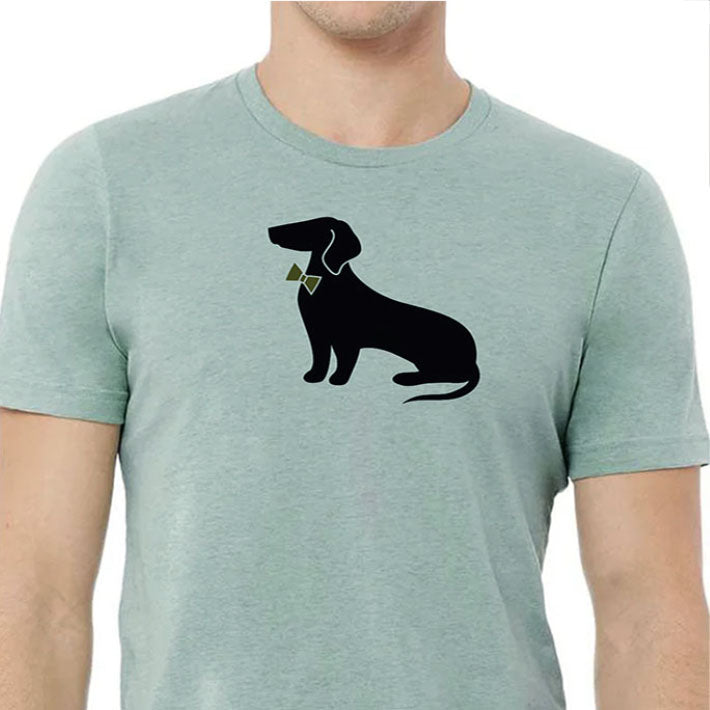 MInty Blue Heather Dachshund T-Shirt