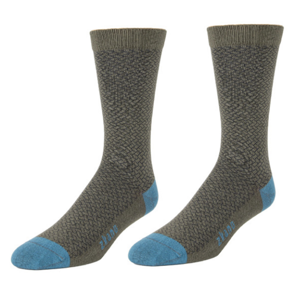 Spruce Cobblestone Textured Crew Sock - Made In USA by Zkano