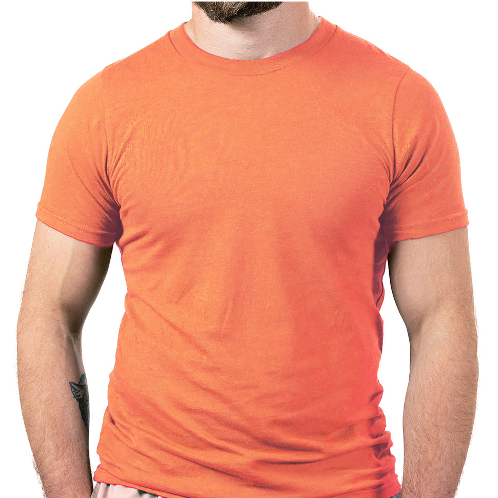 "Kicker" : Orange Melon Cotton T-Shirt