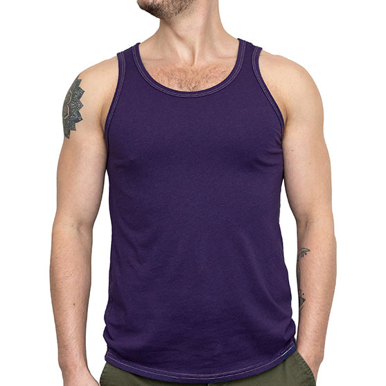 The &quot;Bruiser&quot; Cotton Tank Top in Purple