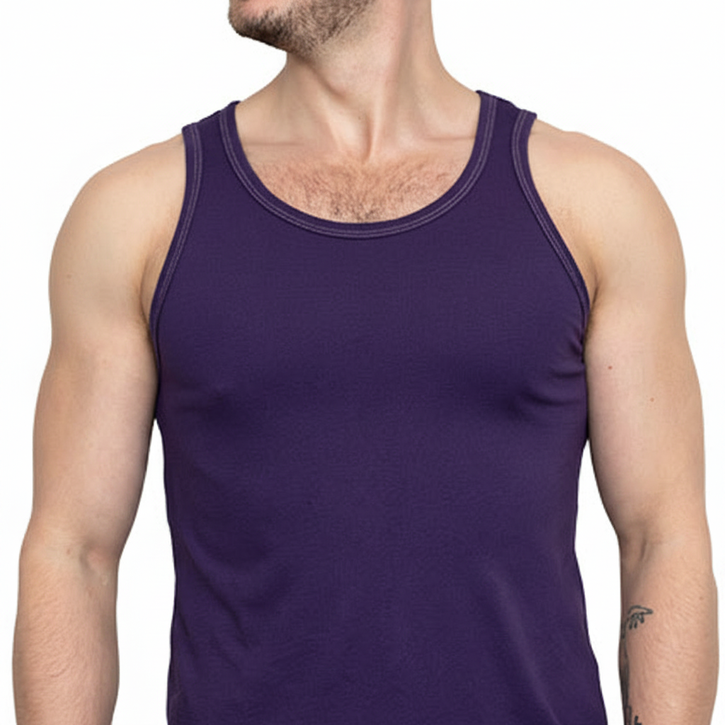 The "Bruiser" Cotton Tank Top in Purple