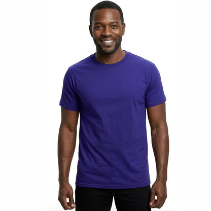 "Fielder": Regal Purple Cotton Crew T-Shirt